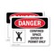 Signmission 7 in H x 10 in W, Plastic, Rectangle, Confined Space Enter By Permit Only OS-2PACK-DS-P-710-L-1094 - alternate 1
